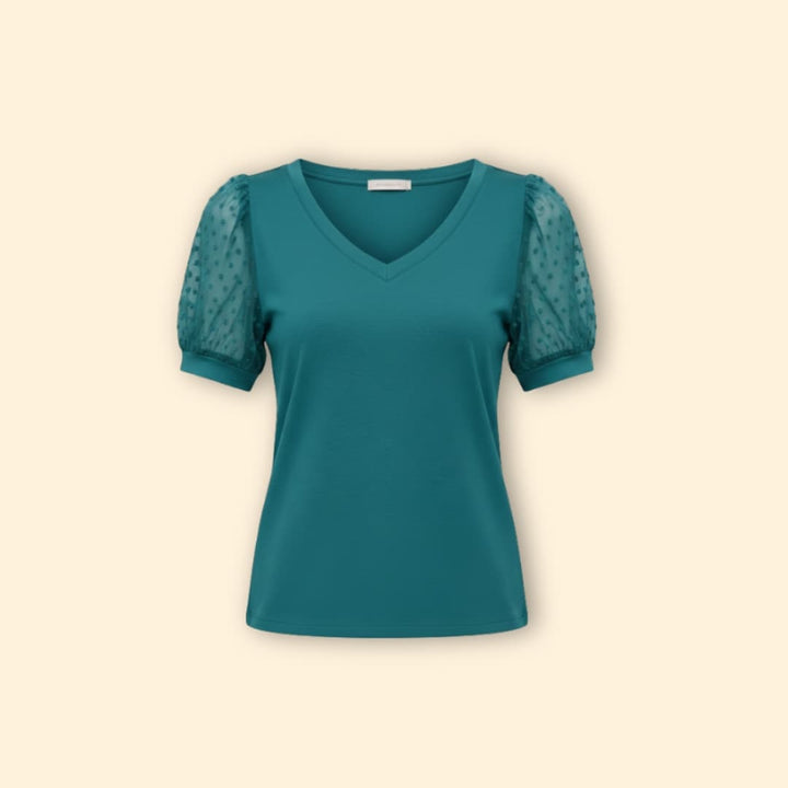 Women’s Casual T-Shirt with Puff Sleeve Design
