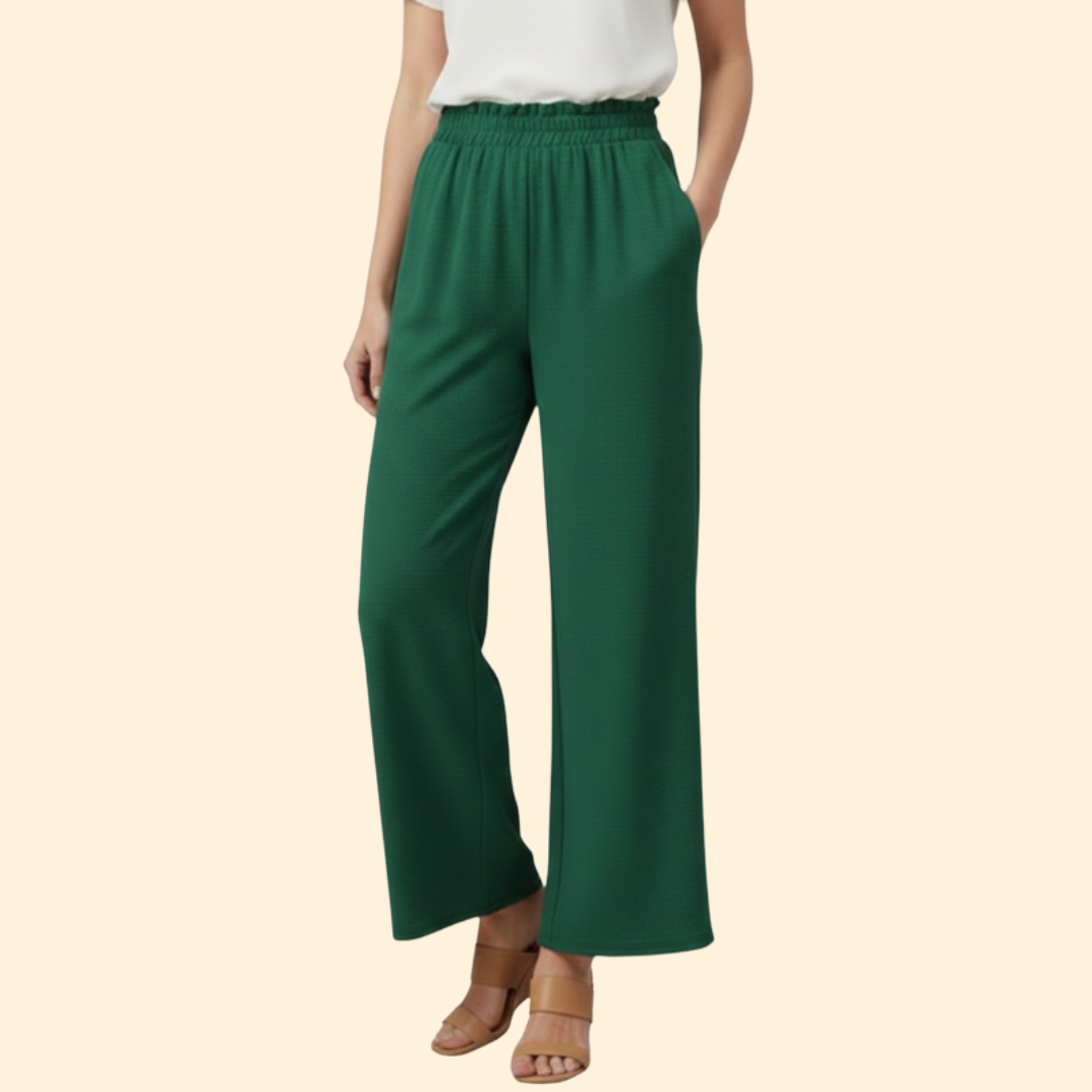 Women’s Wide-Leg Palazzo Pants with Elastic Waist