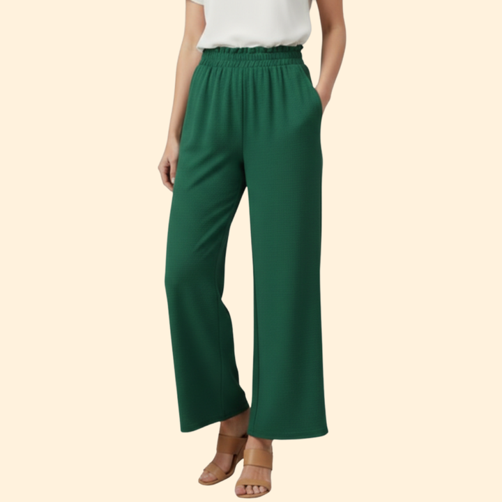 Women’s Wide-Leg Palazzo Pants with Elastic Waist