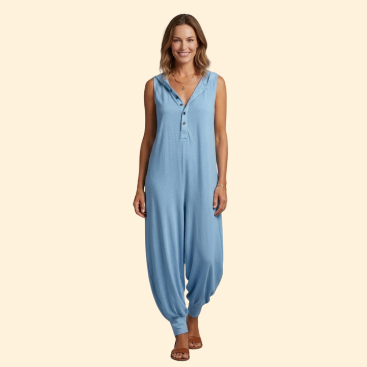 Women’s Casual Jumpsuit Button Front