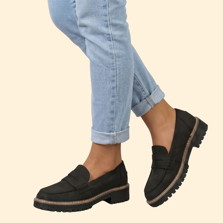 Women’s Suede Loafers with Platform