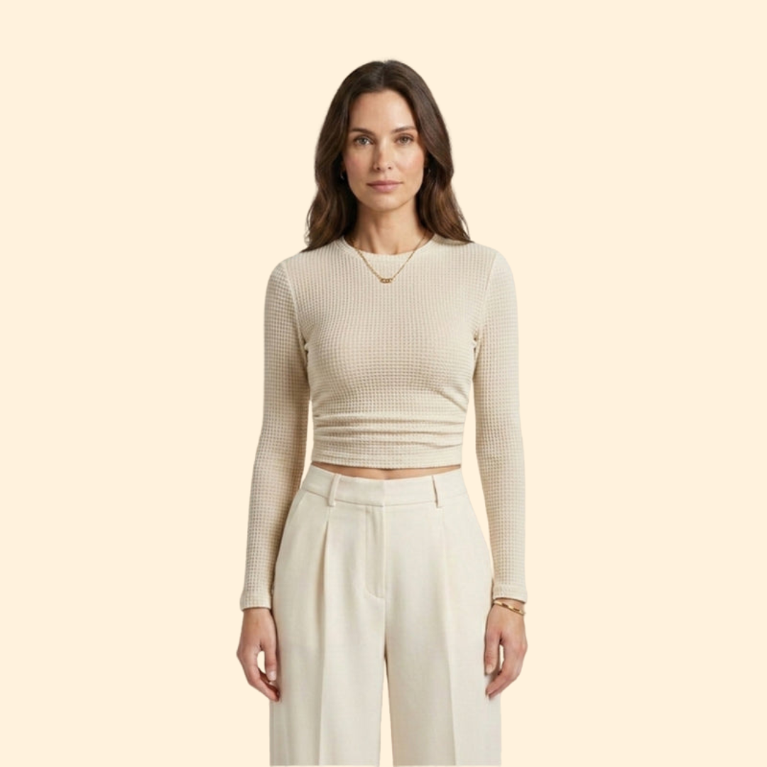 Women’s Crop Top with Mock Neckline