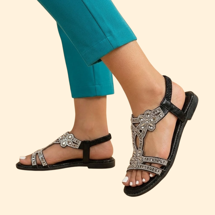 Women's Orthopedic Sandals with Crystals