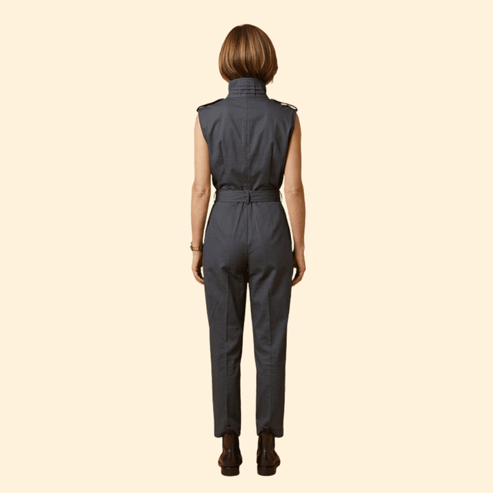 Women’s Stylish Jumpsuit with Pleated Front Design