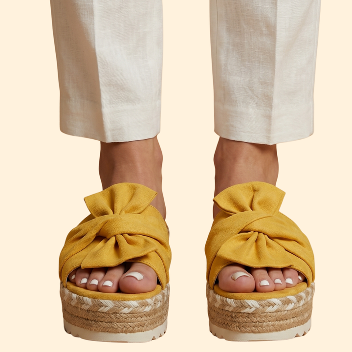 Women's Wedge Sandals with Bow