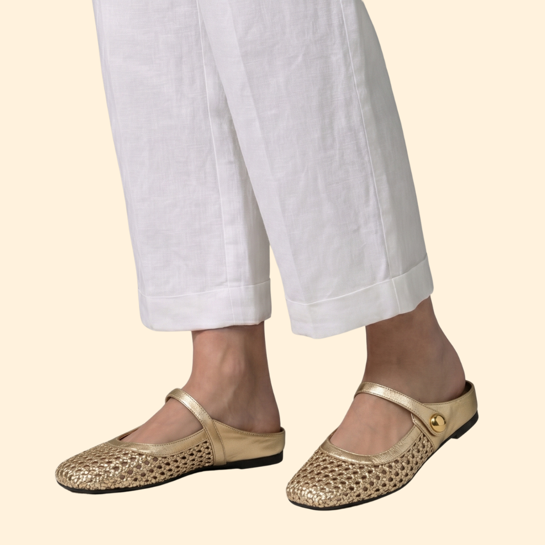 Women’s Slip On Shoes with Decorative Button