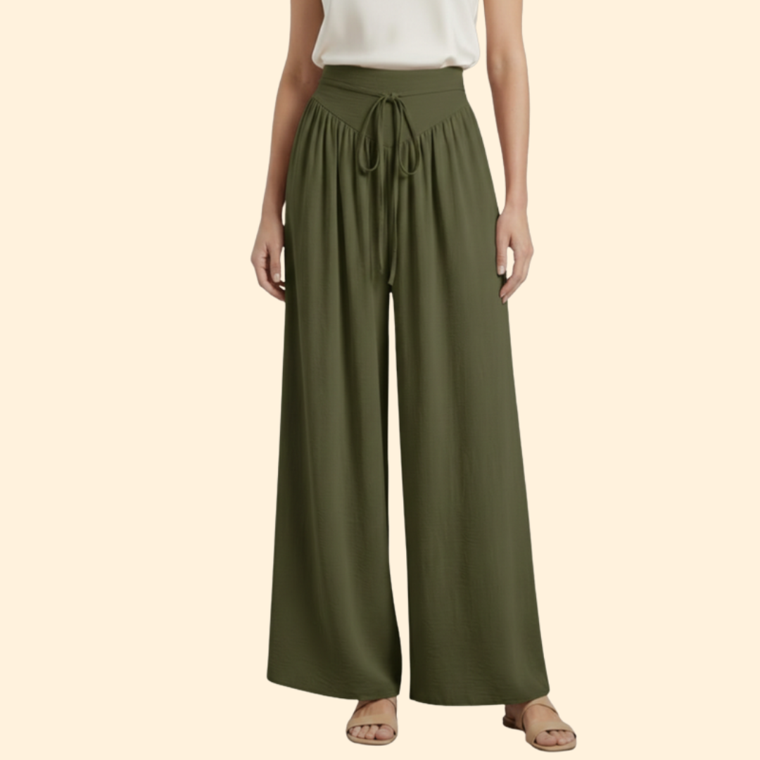 Women’s Wide Leg Pants with Drawstring Waist