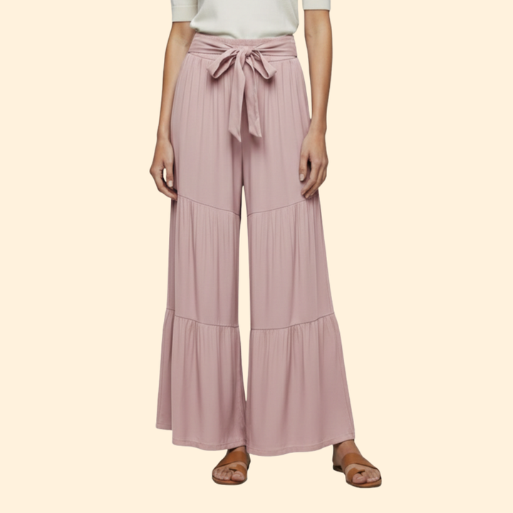 Women’s Wide Leg Pants with Tie Waist