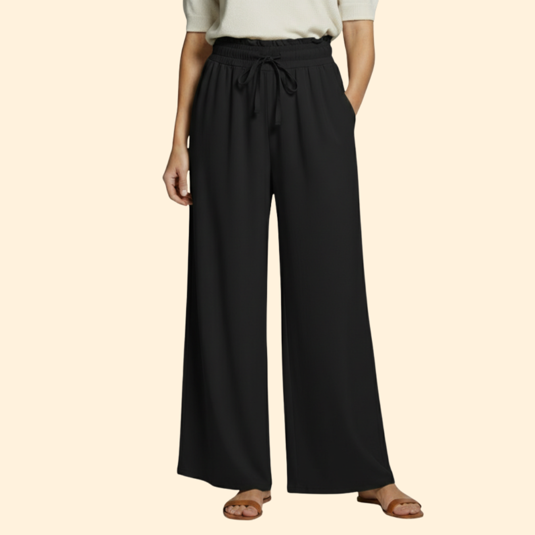 Women’s Wide-Leg Palazzo Pants with Side Pockets