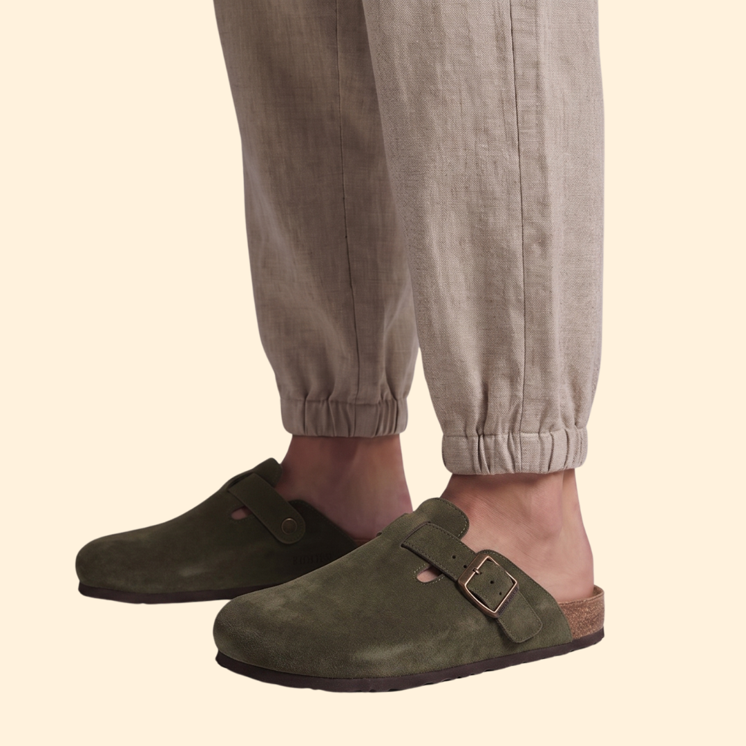 Women’s Slip On Sandals with Cork Midsole
