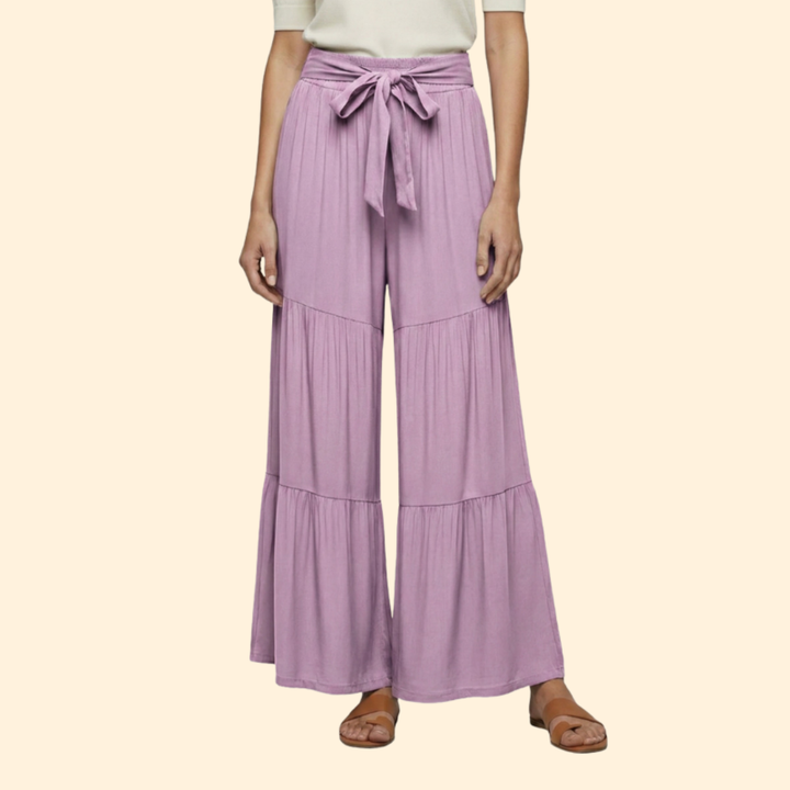 Women’s Wide Leg Pants with Tie Waist