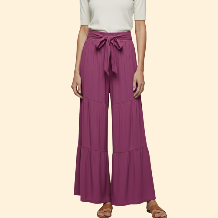 Women’s Wide Leg Pants with Tie Waist