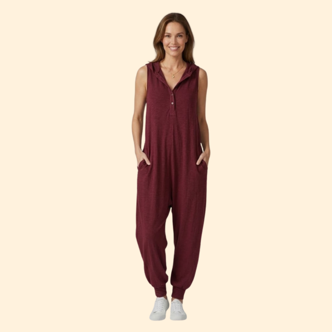 Women’s Casual Jumpsuit Button Front
