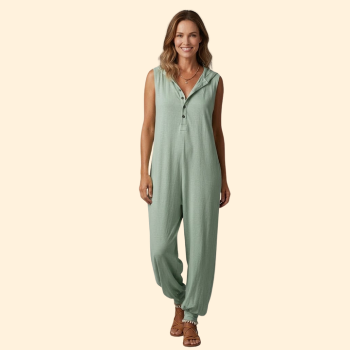 Women’s Casual Jumpsuit Button Front