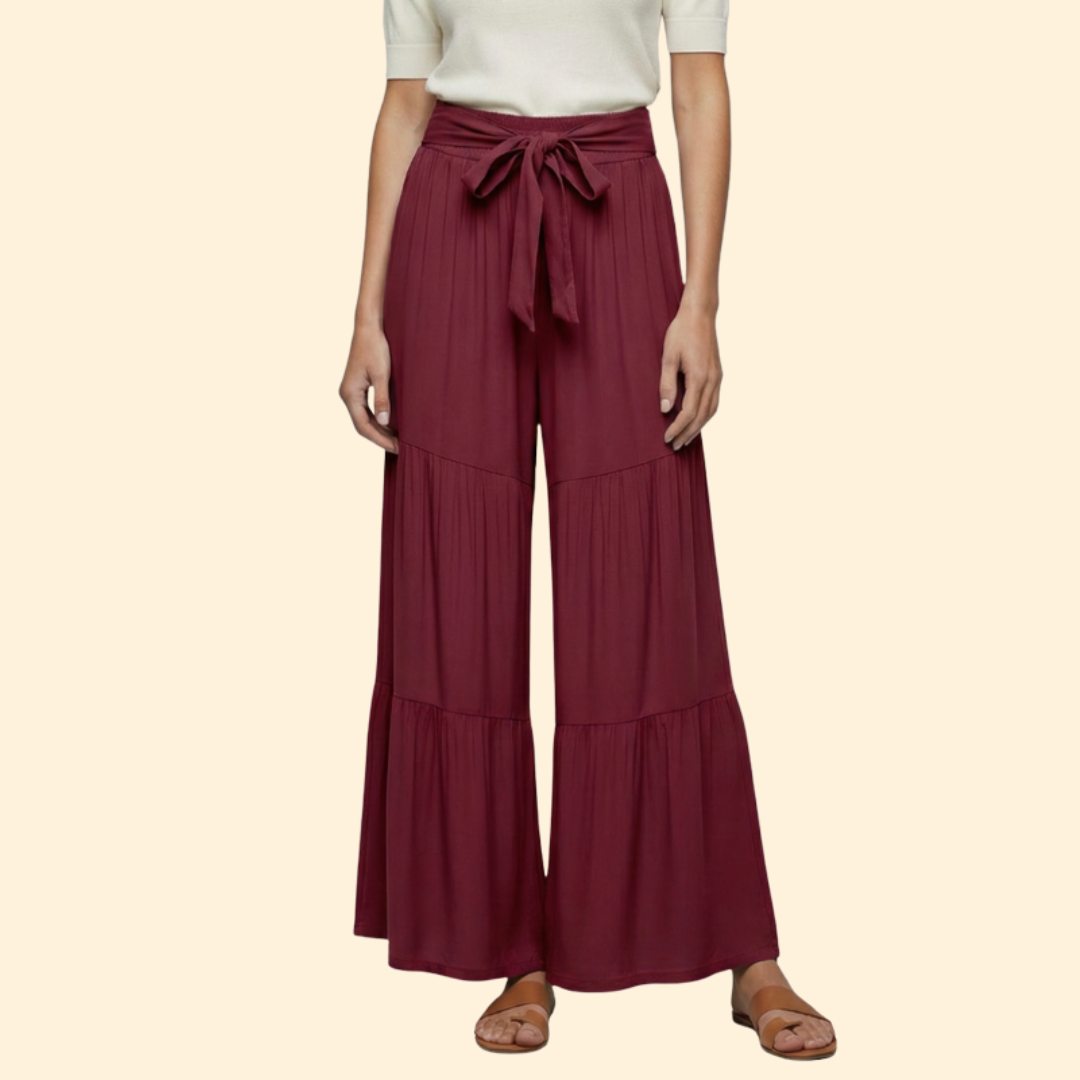 Women’s Wide Leg Pants with Tie Waist