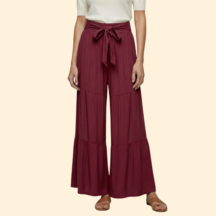 Women’s Wide Leg Pants with Tie Waist