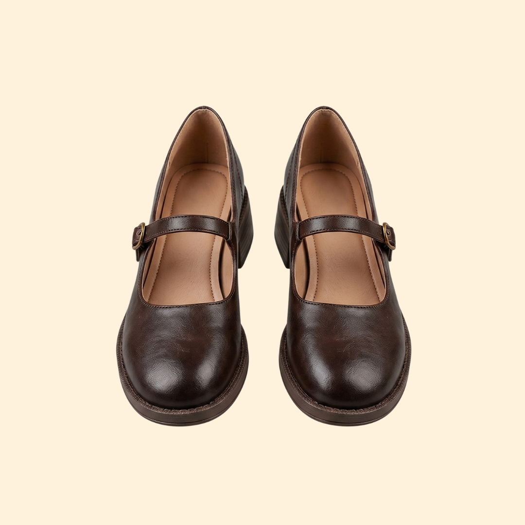 Women’s Single Strap Shoes with Buckle