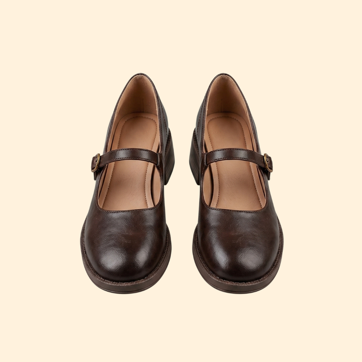 Women’s Single Strap Shoes with Buckle
