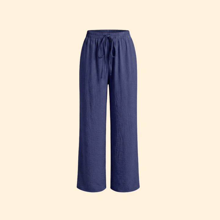 Women’s Relaxed Fit Palazzo Pants with Drawstring Waist