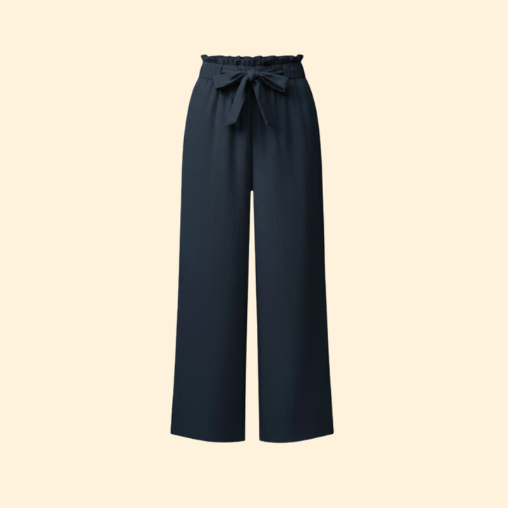 Women’s High Waist Pants with Tie Belt
