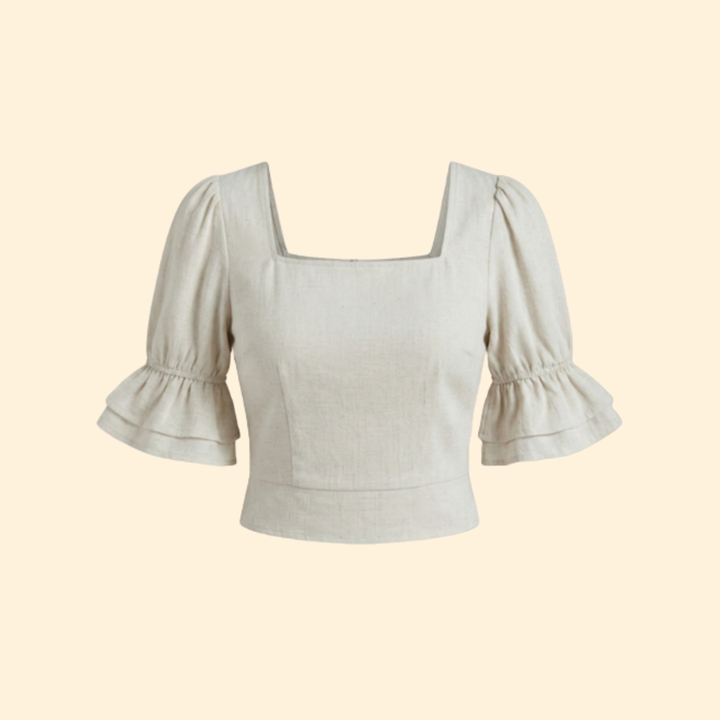 Women’s Crop Top with Square Neckline
