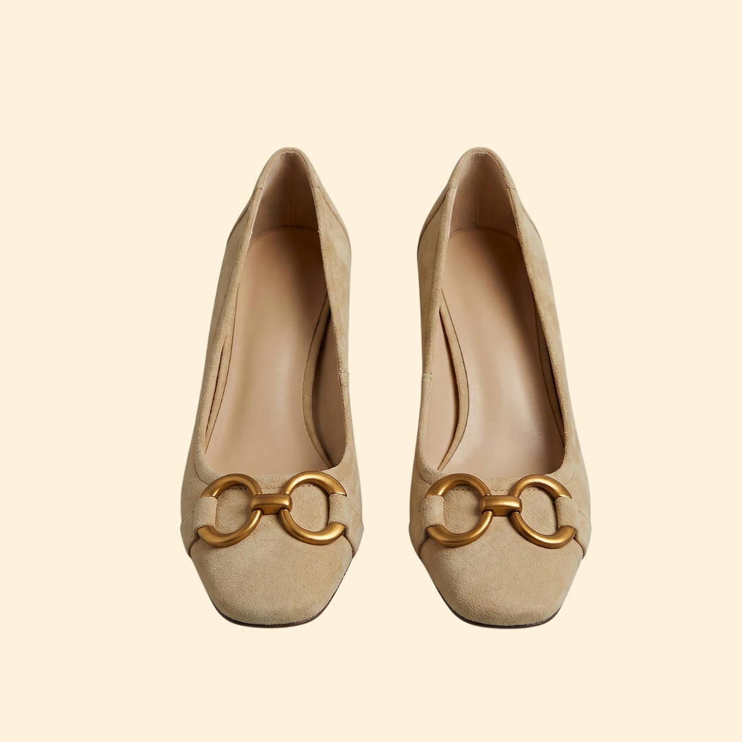 Women’s Metal Detail Heels with Buckle