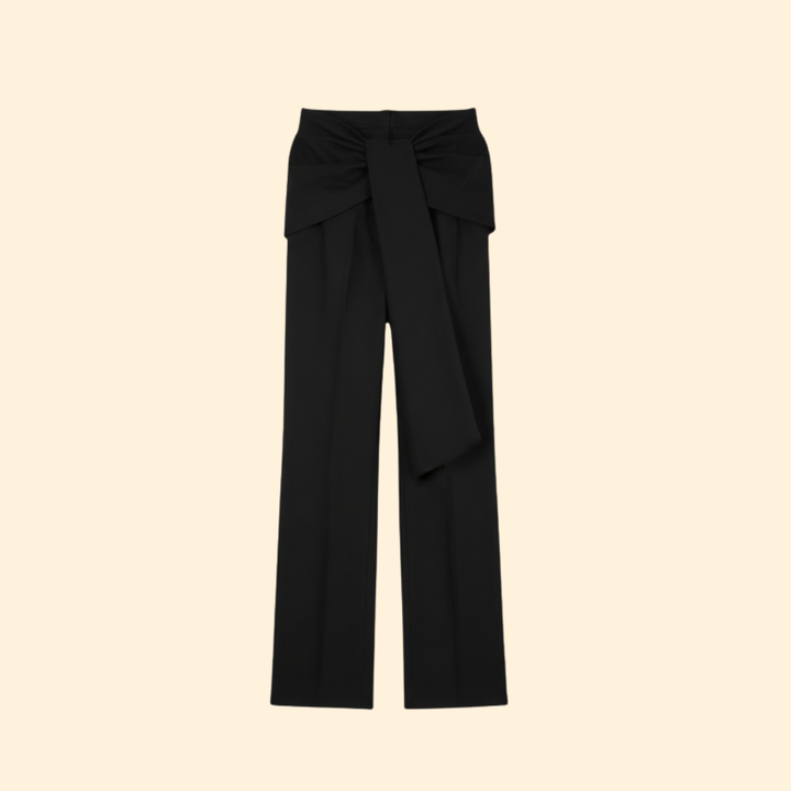 Women’s High-Waisted Palazzo Pants with Front Pleats