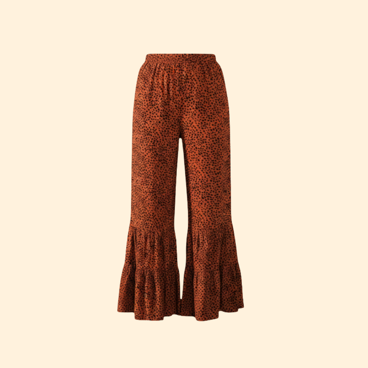 Women’s Flare Leg Pants with Ruffle Hem