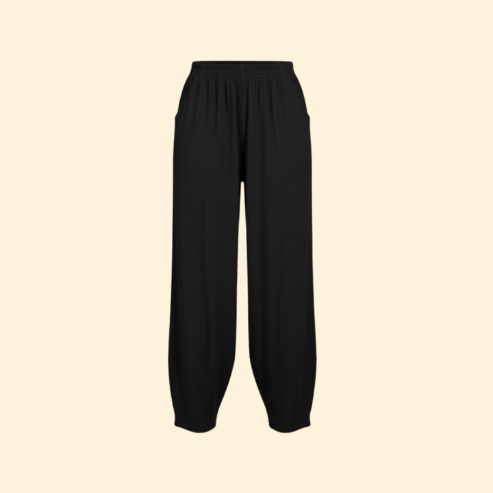 Women’s Cropped Pants with Elastic Waistband
