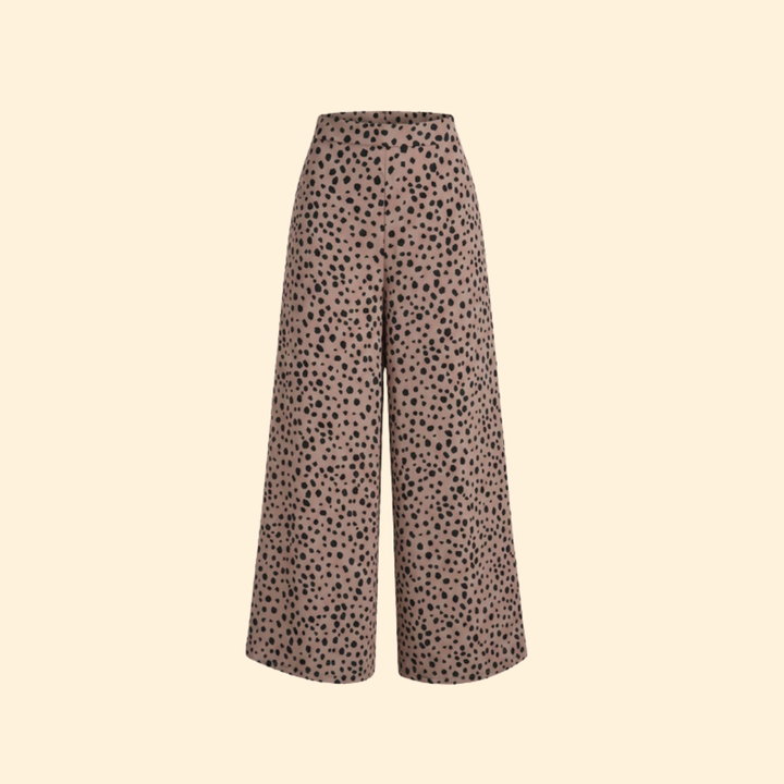 Women’s High Waist Pants with Spotted Print