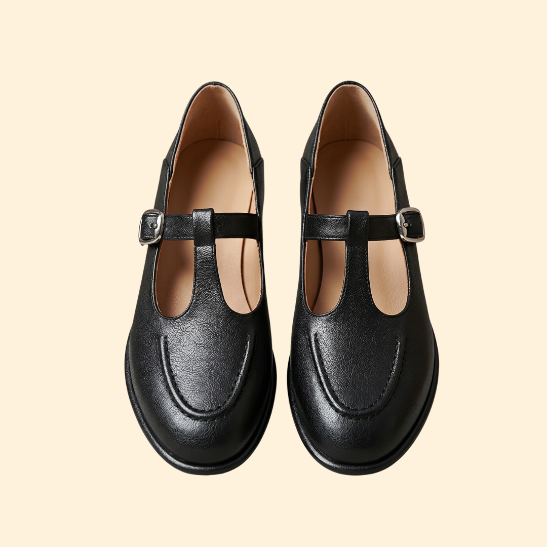Women's orthopedic Leather Shoes with Straps