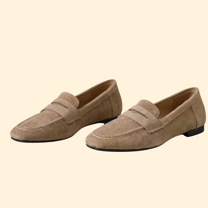 Women’s Suede Loafers with Strap
