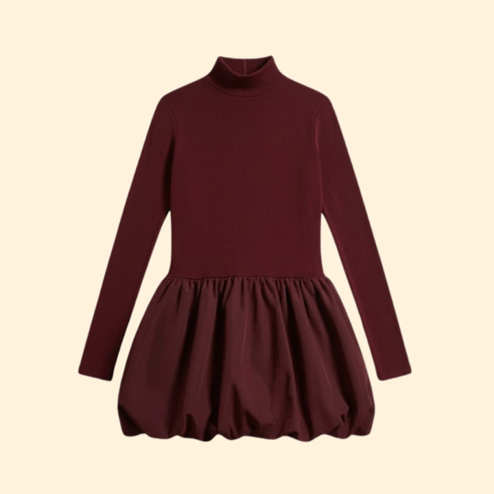 Women’s Long Sleeve Jumpsuit Flared Skirt