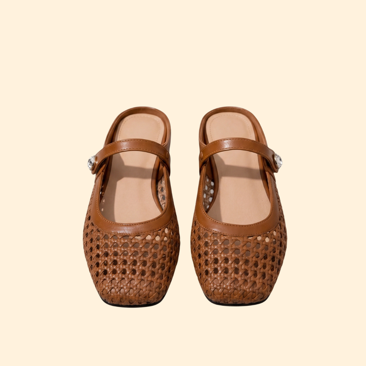 Women’s Slip On Shoes with Decorative Button