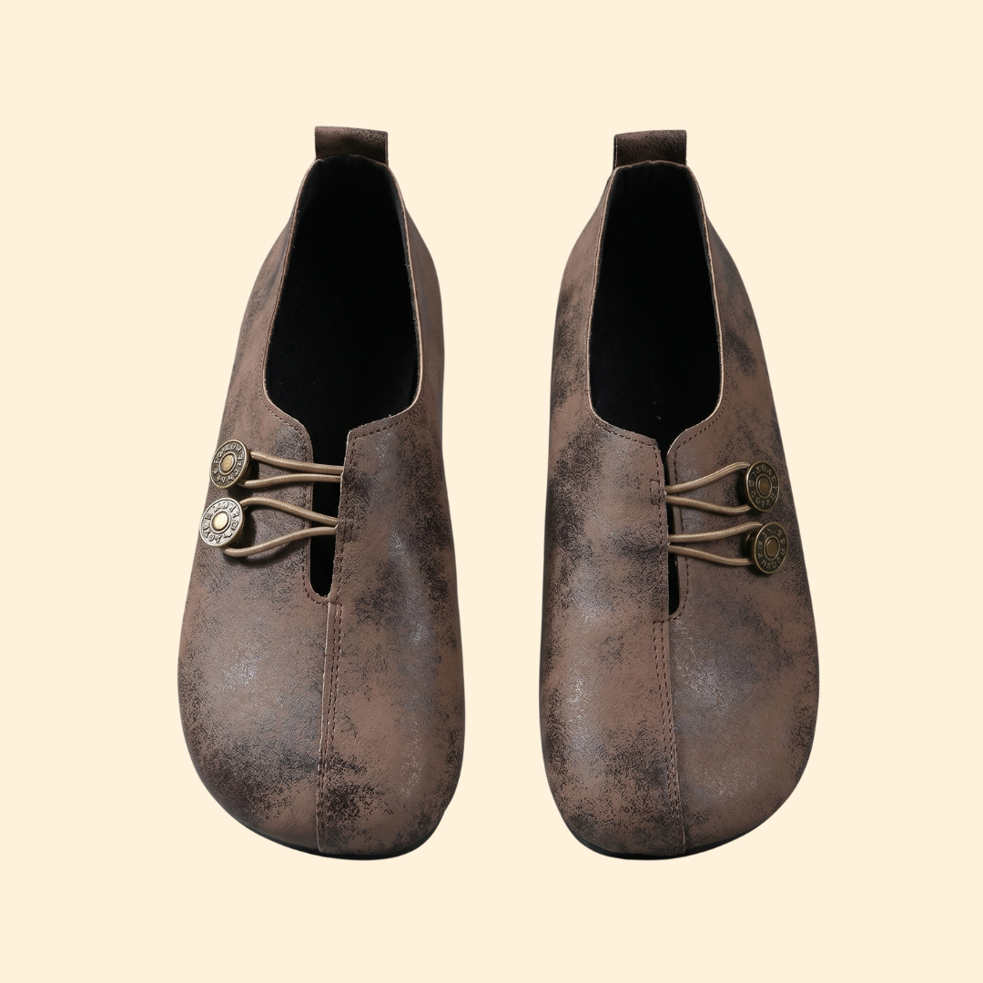 Women’s Suede Loafers with Buttons