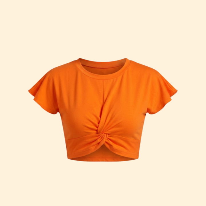 Women’s Casual Top with Twisted Front