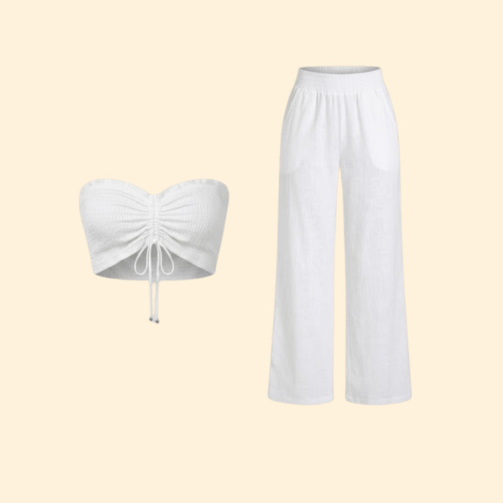 Women’s Relaxed Set with Crop Top and Trousers