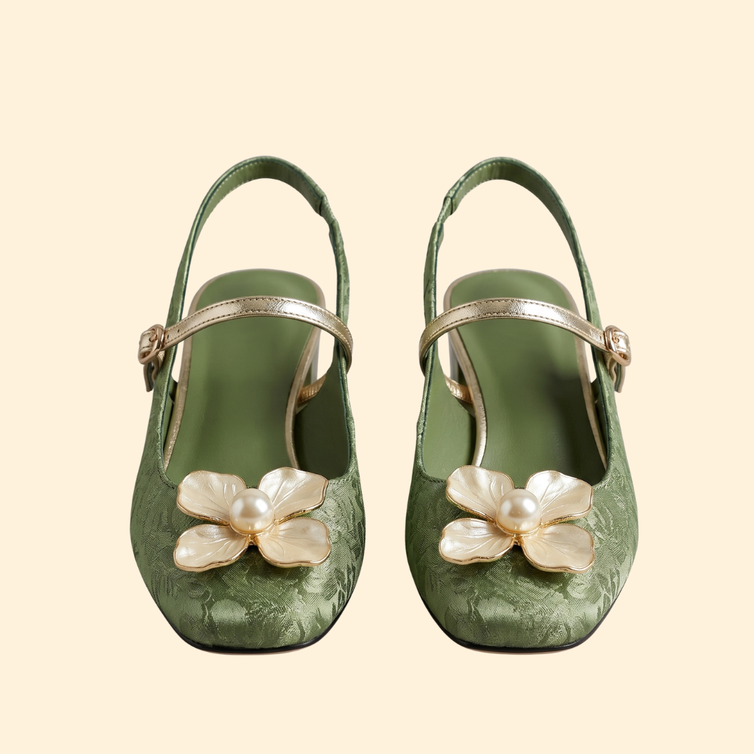 Women’s Floral Pumps with Heels