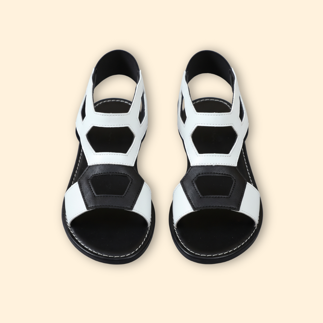 Women’s Flat Sandals with Cutout Straps