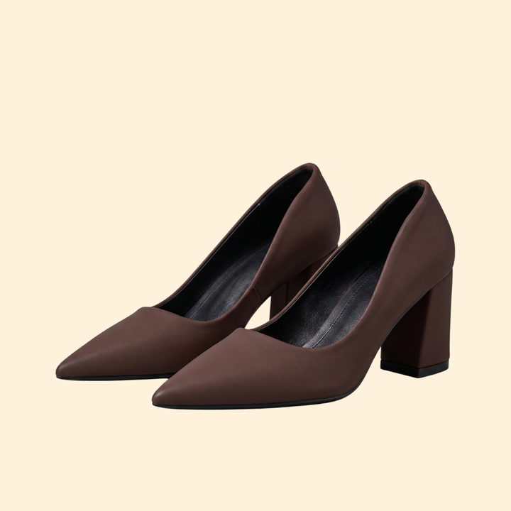 Women's Pointed Pumps with Block Heel