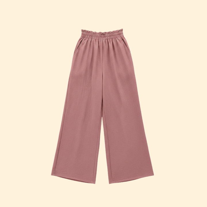 Women’s Wide-Leg Palazzo Pants with Elastic Waist