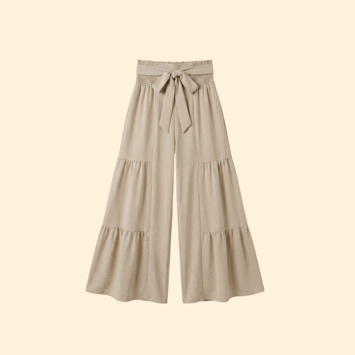 Women’s Elegant Palazzo Pants with Drawstring Waist