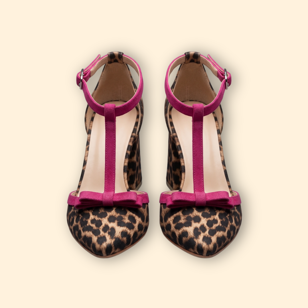 Women's Leopard Block Pumps