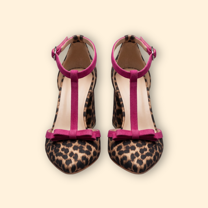 Women's Leopard Block Pumps