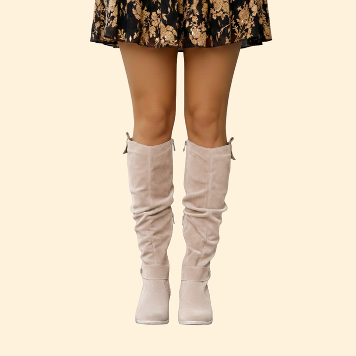 Women’s Knee-High Boots with Side Zipper