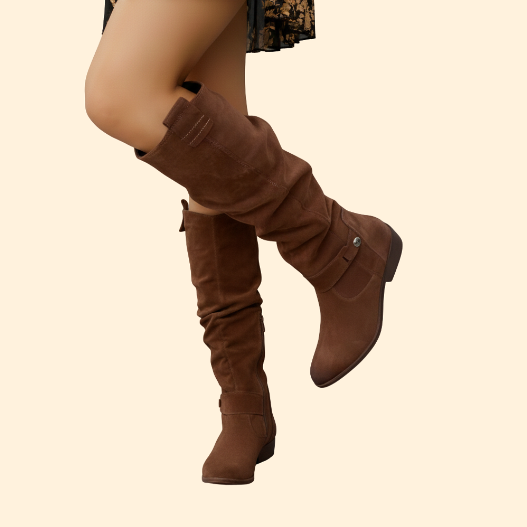 Women’s Knee-High Boots with Side Zipper