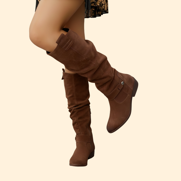 Women’s Knee-High Boots with Side Zipper