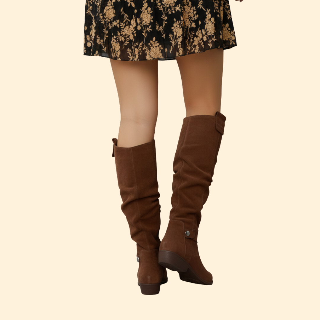 Women’s Knee-High Boots with Side Zipper