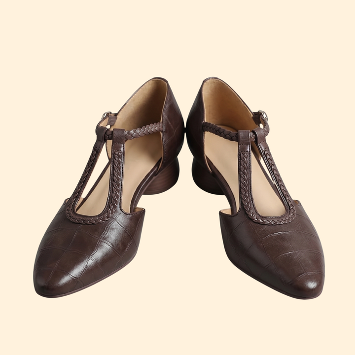 Women’s T-Strap Shoes with Buckle