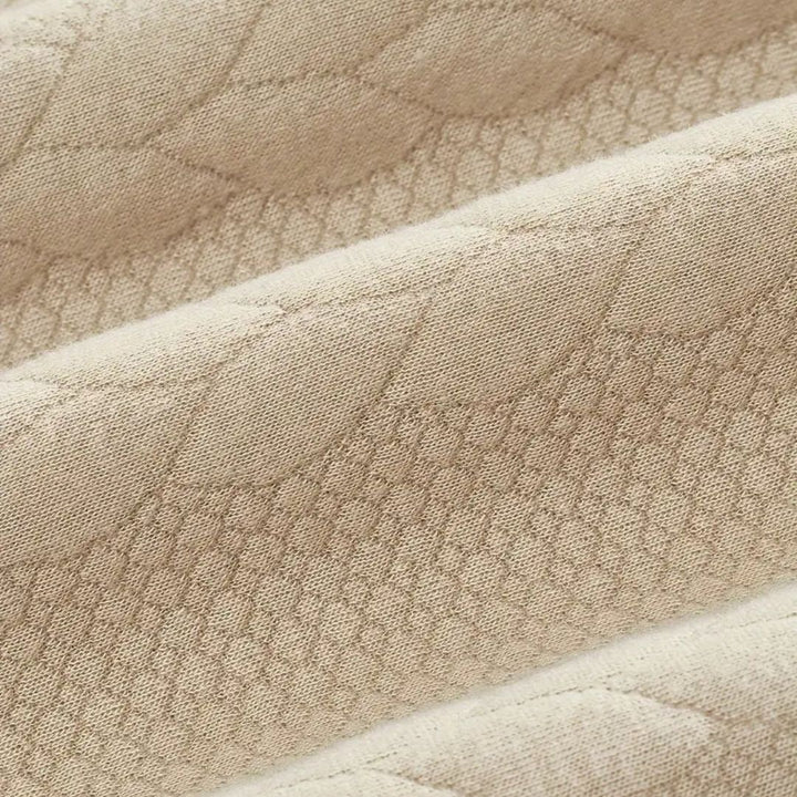 Men's Cable-Knit Half-Zip Pullover with Geometric Texture